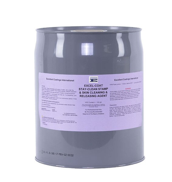 Image of Excel-Coat Stay-Clean Stamp Release & Cleaning Agent (formerly Release Agent) per Gal in 5 Gal Unit